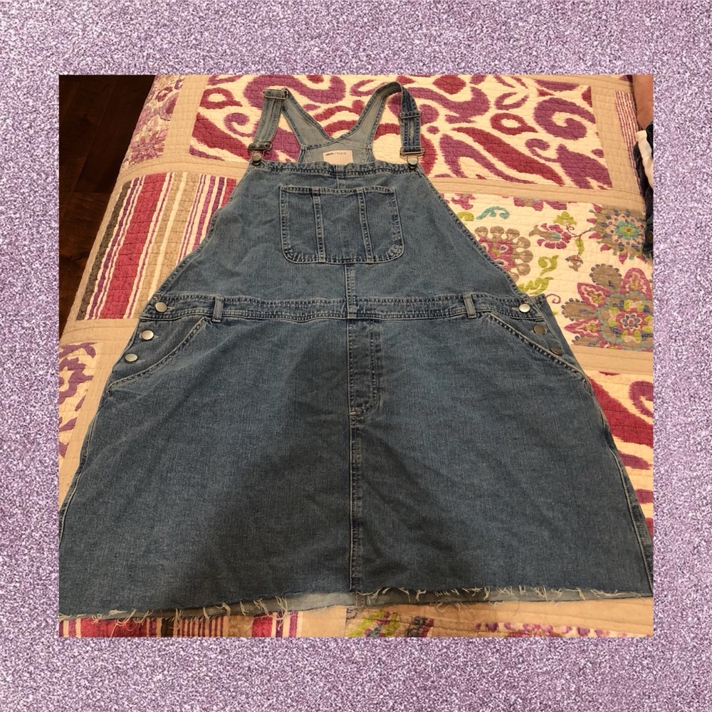 ASOS CURVE DENIM OVERALL DRESS